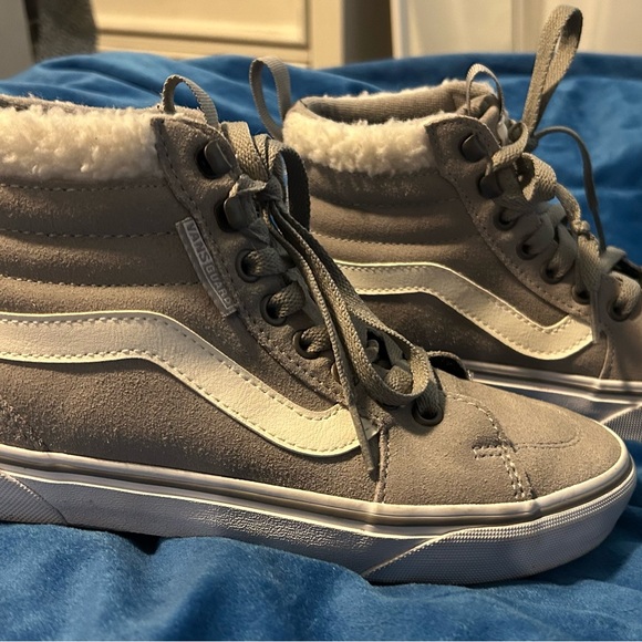 Vans Shoes - Vans Women’s High-Top Sneakers - Grey and White